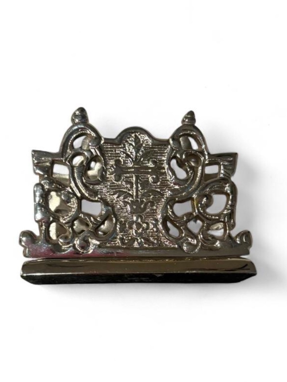 Ornate Silver plated letter holder